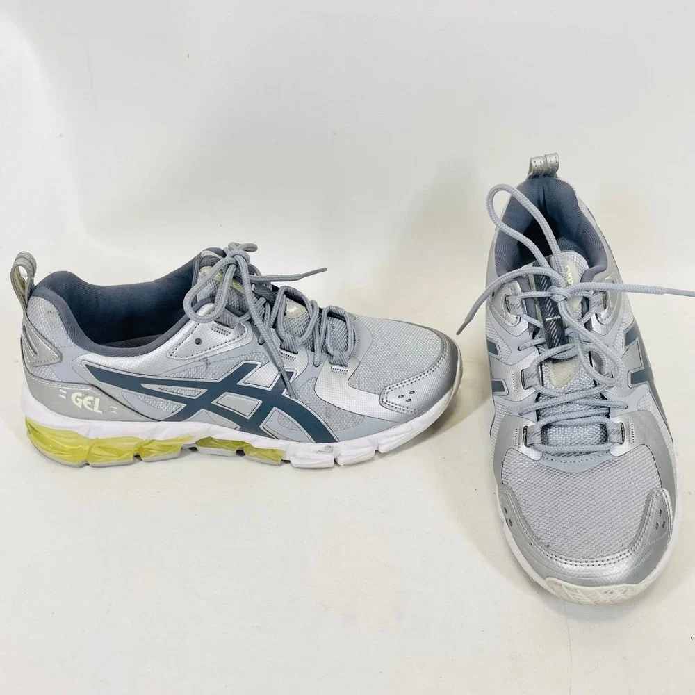 Asics Gel-Quantum 180 Silver Grey Yellow Running Shoes 1202A039 Mens 8.5